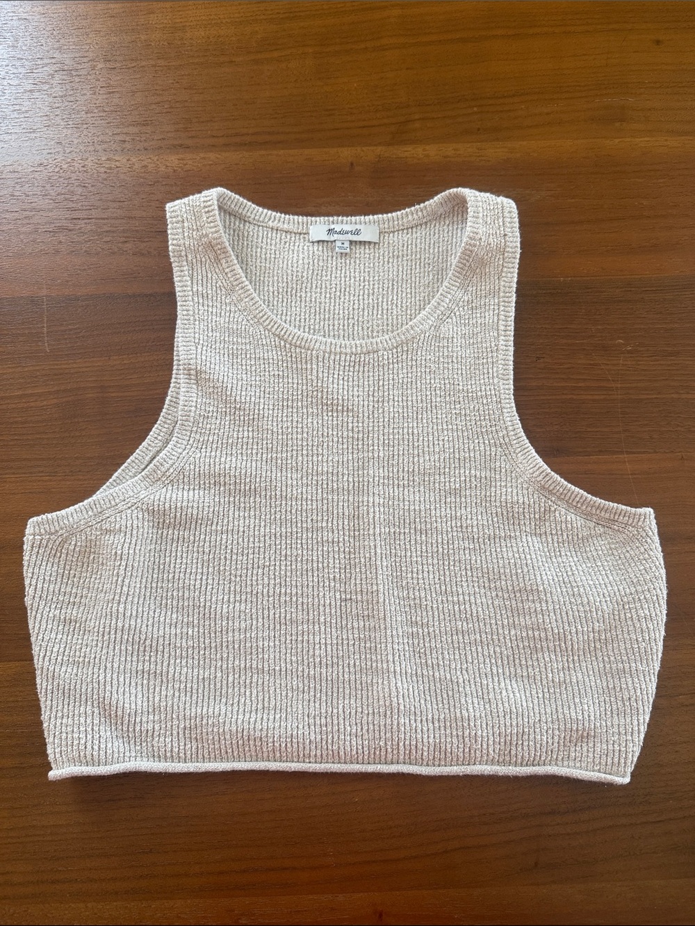 Madewell Ribbed Cream Cropped Tank